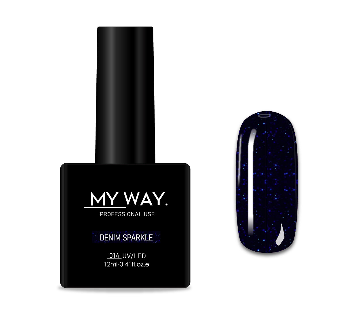 Gelpolish 014 - DENIM SPARKLE 12ML.