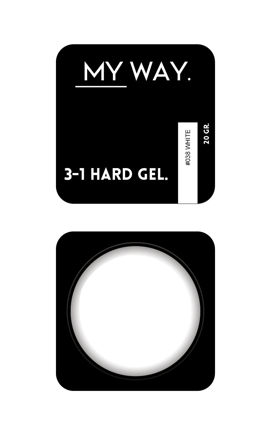 3-1 HARD GEL #038 WHITE 20GR.