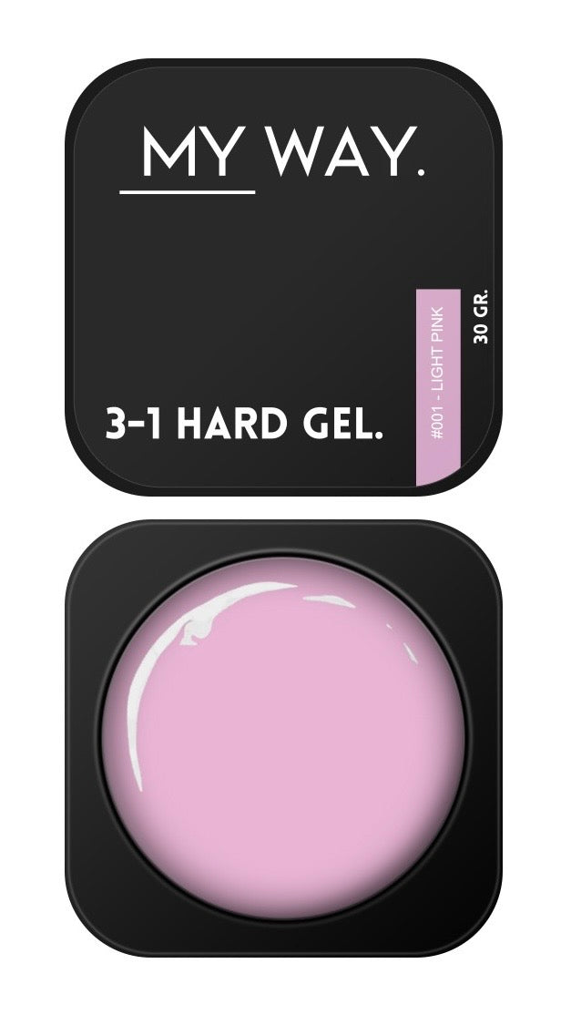 3-1 HARD GEL #001 LIGHT PINK 30 ML