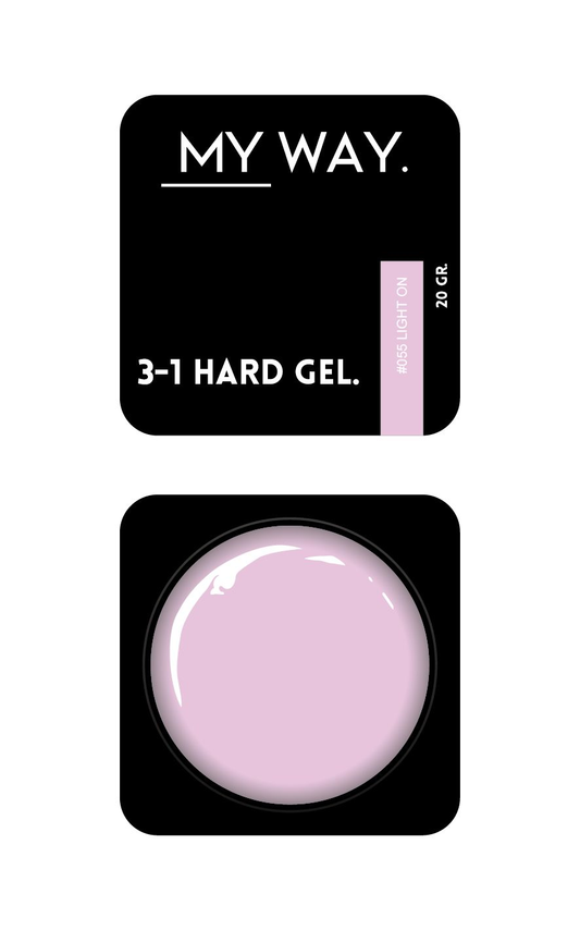 3-1 HARD GEL #055 LIGHT ON 20 ML